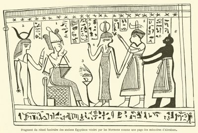 Fragment of the Funeral Ritual of the Ancient Egyptians Revered by the Mormons as a Page from the Memoirs of Abraham by French School